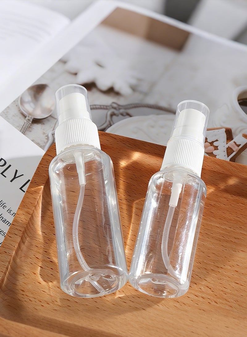 عدة زجاجات رذاذ - 5 قطع، 100 مل – زجاجة رذاذ صغيرة قابلة لإعادة التعبئة، غطاء ضد التسرب، بلاستيك شفاف، مقاس محمول – مناسبة لمستحضرات التجميل، التنظيف، العناية بالبشرة، مطهر - Image 4